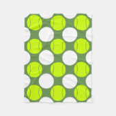 テニス・ボールの水玉模様パターン フリースブランケット (正面)