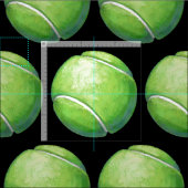 テニス・ボールの芸術 ファブリック (タイル)