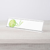 テニス・ボールの跳ね上がり デスクネームプレート (正面)