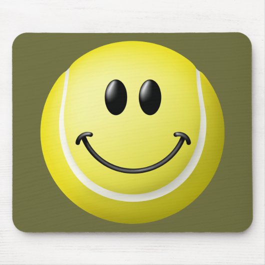 テニス・ボールの顔 マウスパッド (正面)