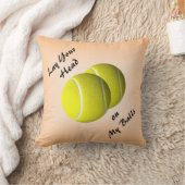 テニス・ボールのMojoのおもしろいな装飾用クッション クッション (ブランケット)