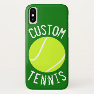 テニス・ボールカスタムな文字および色の電話箱 iPhone X ケース