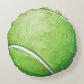 テニス・ボールパーソナライズなペットベッド枕 ラウンドクッション (裏面)