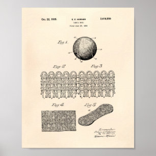 テニス・ボール1935のパテントの芸術古いPeper ポスター