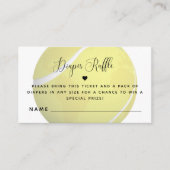 テニス ボール スポーツ テーマ ベビー シャワー おむつ ラッフル エンクロージャーカード (正面)