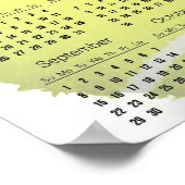 テニス ボール デザイン 2024 カレンダー ポスター (角)