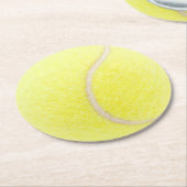 テニス・ボール ラウンドペーパーコースター (アングル)