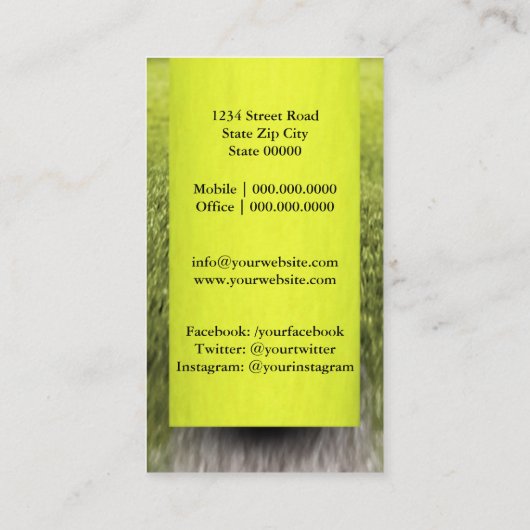 テニス・ボール 名刺 (裏面)