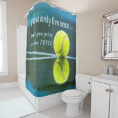 テニス·ライブは1度重い、テニス·ボール、コート シャワーカーテン (インサイチュ)