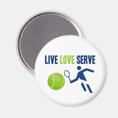 テニス：ライブ。愛.サーブ マグネット (正面/裏面)