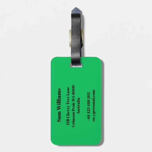 テニス ラゲッジタグ (裏面縦)