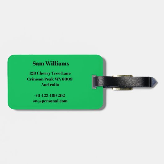 テニス ラゲッジタグ (裏面横)