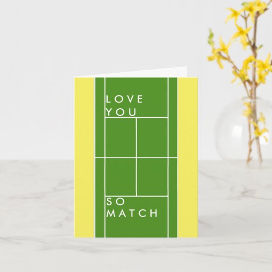 テニス・ラブ・ユー カード (黄色い花)