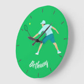 テニス ラージ壁時計 (傾斜)