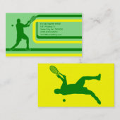 テニス: レトロのスタイル: 名刺 (正面/裏面)