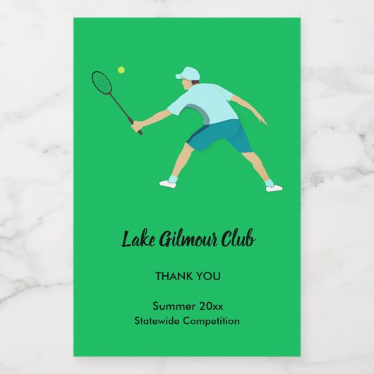 テニス ワインラベル (シングルラベル)