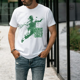 テニス ヴァイブス オンリー レトロ グランジ スプラッター スポーツ Tシャツ