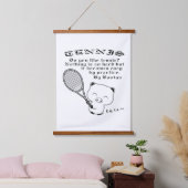 テニス 吊り下げ型タペストリー (寝室)