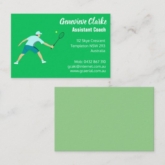 テニス 名刺 (正面/裏面)