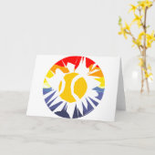 テニス 壁を突き破る カード (黄色い花)