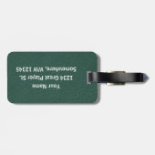 テニス - 女性プレーヤーとボール パーソナライズ ラゲッジタグ (裏面横)