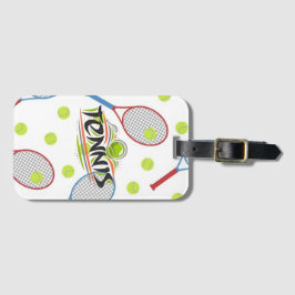 「テニス、好きな人？」アクリル製スーツケースタグ ラゲッジタグ