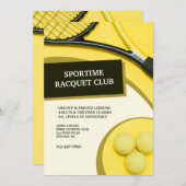 テニス 招待状 (正面/裏面)