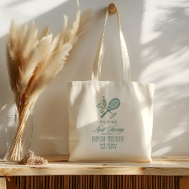 テニス 最後のスイングの前に指輪の独身女性 トートバッグ