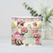 テニス 猫好きの母の日 シーズンカード (スタンド正面)