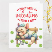 テニス 私はバレンタインデーは必要ない カード (黄色い花)