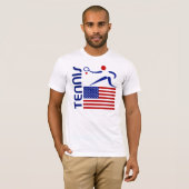 テニス、米国 Tシャツ (正面フル)