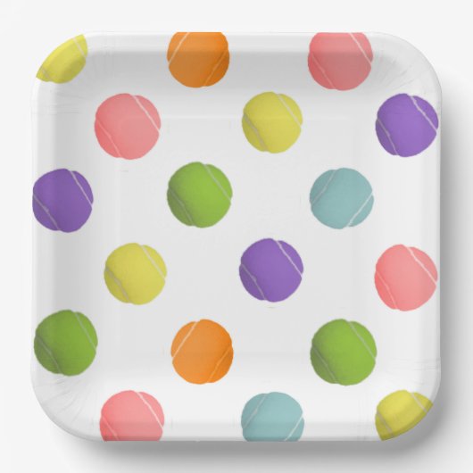 テニス 紙皿 (正面)