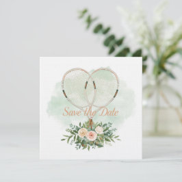 テニス 結婚式のSave the Date 招待状