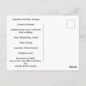 テニス 結婚式のSave the date 招待状 (裏面)