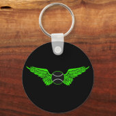 テニス。翼あり。 キーホルダー (正面)