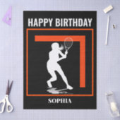 テニス 誕生日 テニス 女子 プレーヤー 薄葉紙 (クラフト)