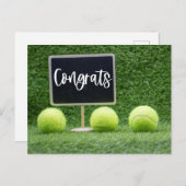 テニス 選手 の おめでとうございます ポストカード (正面/裏面)