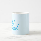 テニス#1パパ父の日青ギフト コーヒーマグカップ (中央)