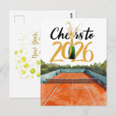 テニス 2026年 新年お祝い ポストカード (正面/裏面)