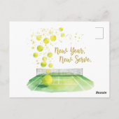 テニス 2026年 新年お祝い ポストカード (裏面)