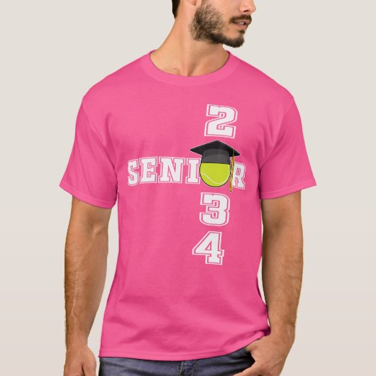 テニス 2034年卒業 卒業記念 高校卒業生 Tシャツ (正面)