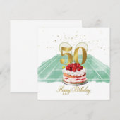 テニス 50歳の誕生日 テニスボール ラケット (正面/裏面)