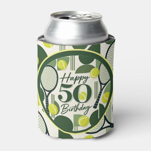 テニス 50歳の誕生日 缶クーラー (缶正面)