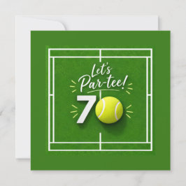 テニス 70歳の誕生日 テニスボールと数字 招待状