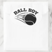 テニス – Ball Boy Stickers 楕円形シール (バッグ)