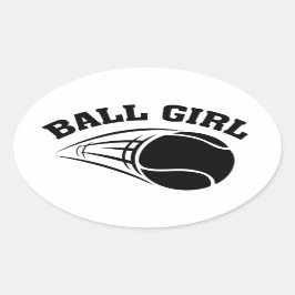 テニス – Ball Girl Stickers 楕円形シール