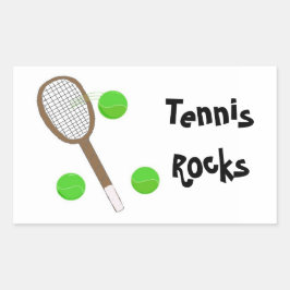テニス Rocks 長方形シール