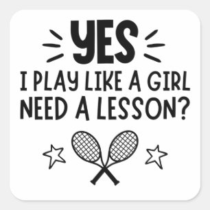 テニス:Yes遊は女の子が好きでレッスンが必要? スクエアシール