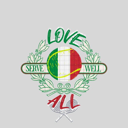 テニスITALY祖先LOVE 30、LOVE 40 Tシャツ
