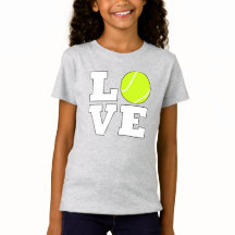 テニスLOVEかわいい女の子テニス選手またはファンスポーツ